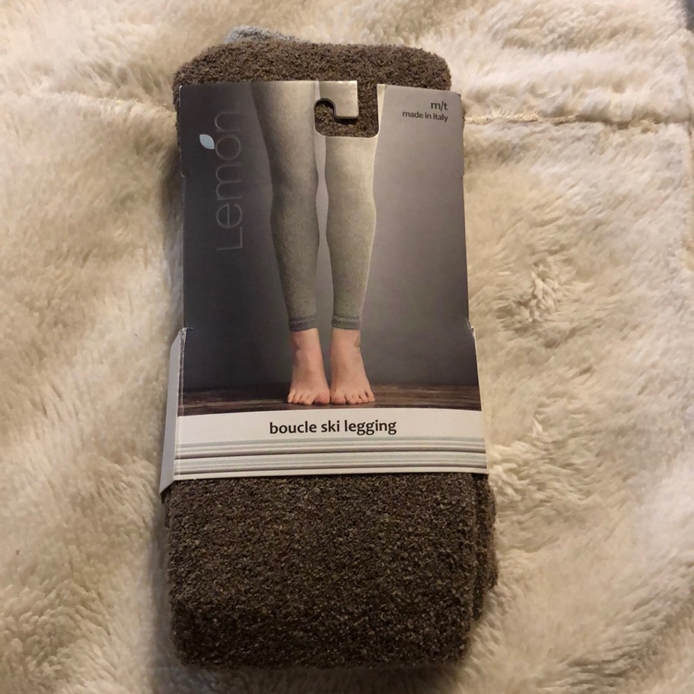 Lemon Boucle Ski Leggings, Bark - Picture 2 of 6
